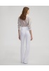 YENİ İPEKYOL KADIN Çift metal tokalı wide leg fit pantolon IS1250003220