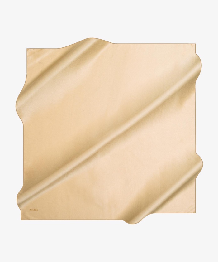 Aker Düz Taşlanmış İpek Krep Saten Eşarp 90X90