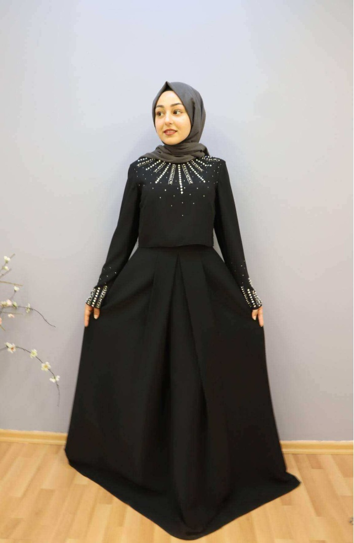 DRESSLOVE KADIN ESCADA DRESS TAŞ İŞLEMELİ ELBİSE