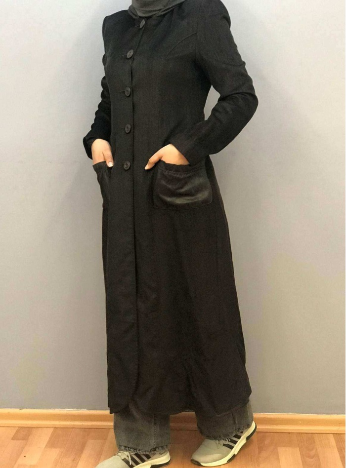 AHSEN KADIN CEBİ DERİ DETAYLI KAPİŞONLU PARDESÜ
