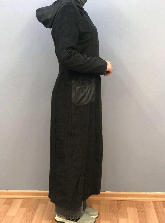AHSEN KADIN CEBİ DERİ DETAYLI KAPİŞONLU PARDESÜ