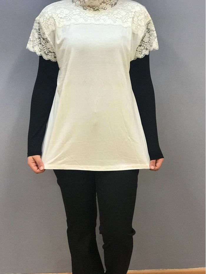 ARANCİA KADIN KISA KOLLU DANTELLİ BOĞAZLI BODY