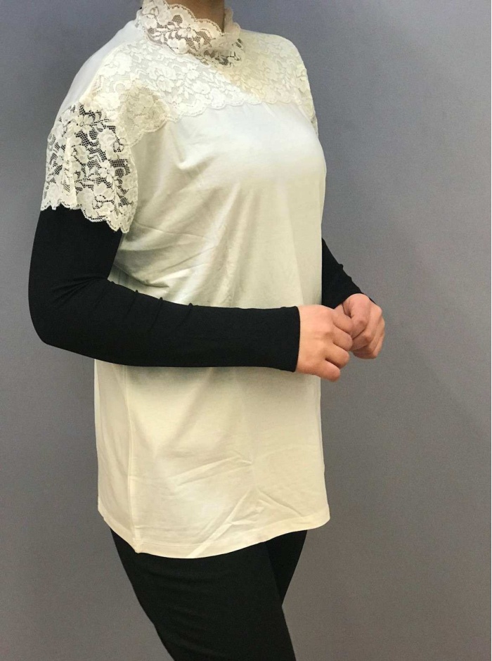 ARANCİA KADIN KISA KOLLU DANTELLİ BOĞAZLI BODY