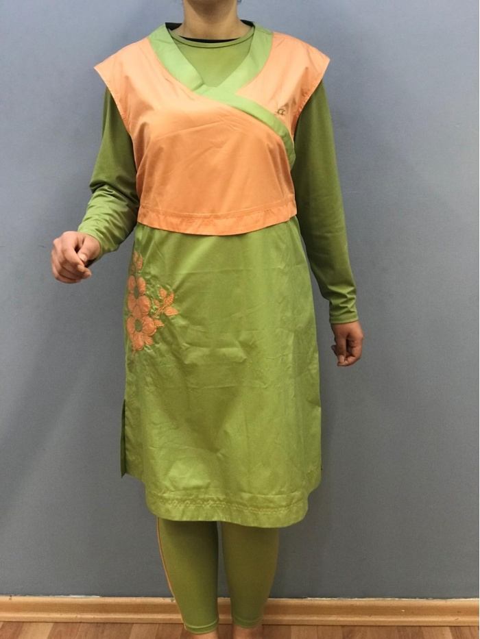 HAŞEMA KADIN V YAKA ÇİÇEK DESENLİ TESETTÜR MAYO