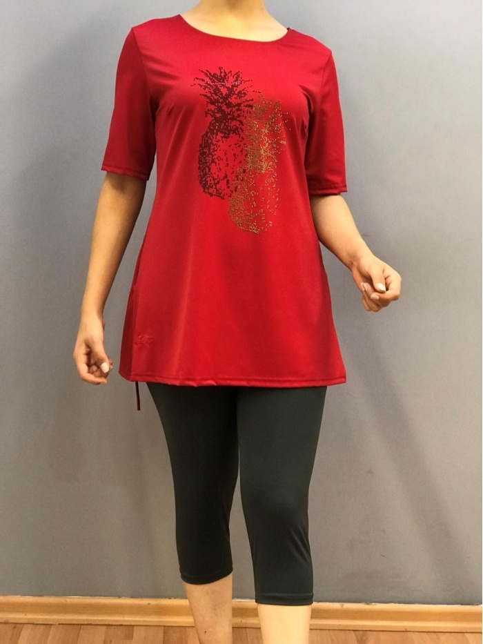 HAŞEMA KADIN TAŞ İŞLEMELİ ANANAS DESENLİ MAYO H-2425