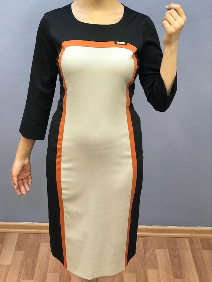 SEÇİL KADIN RENK GEÇİŞLİ ŞERİT DETAYLI ELBİSE