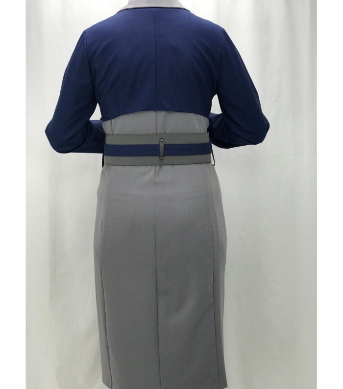 SEÇİL KADIN BOLERO GÖRÜNÜMLÜ KIŞLIK DİZ ALTI ELBİSE