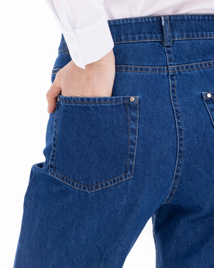 YENİ SEÇİL KADIN YÜKSEK BEL CEPLİ JEAN PANTOLON 10242107501010
