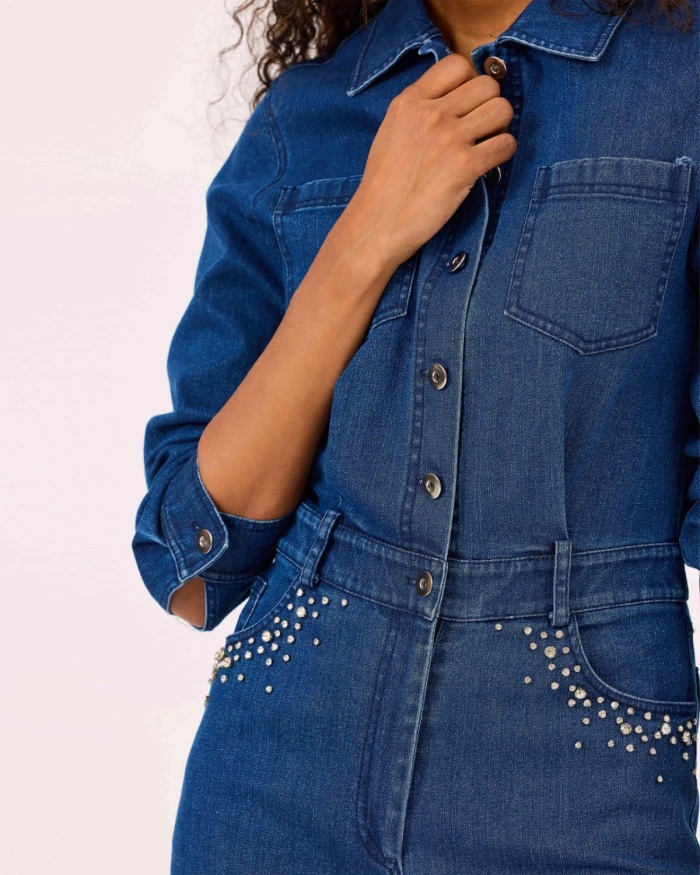 YENİ SEÇİL KADIN cepli jean tulum 10002422210003