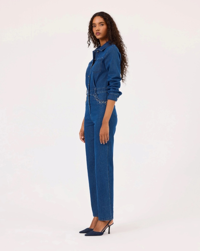 YENİ SEÇİL KADIN cepli jean tulum 10002422210003