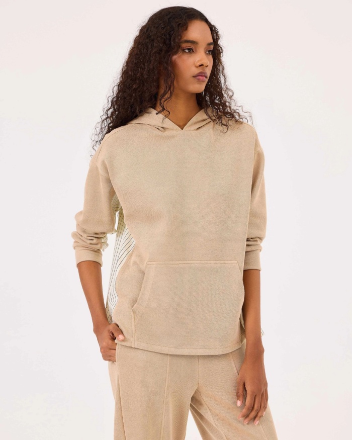 YENİ SEÇİL KADIN kapüşonlu sırt detaylı cepli sweatshirt 10002422310007