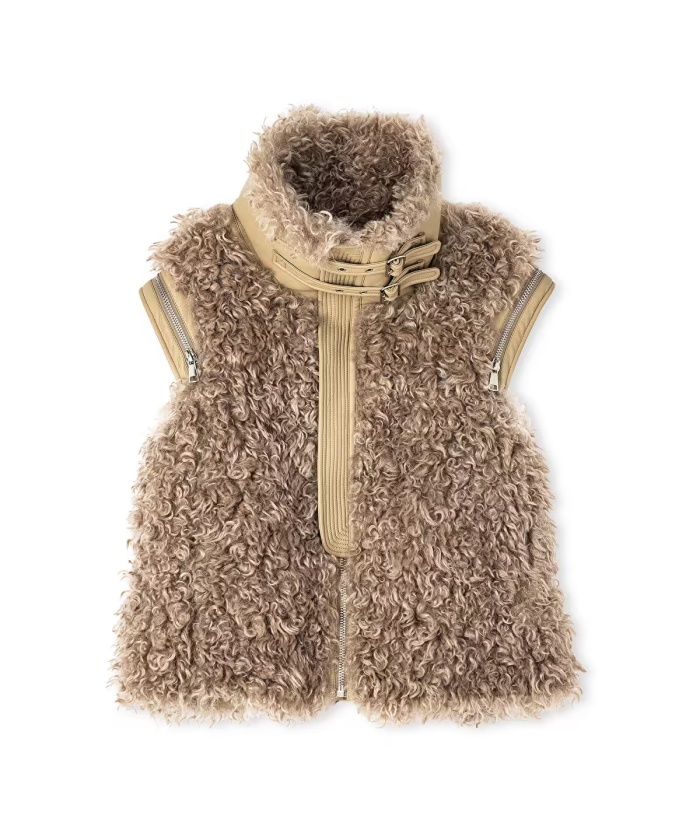 YENİ İPEKYOL KADIN Geniş yakalı shearling yelek IW6240012138