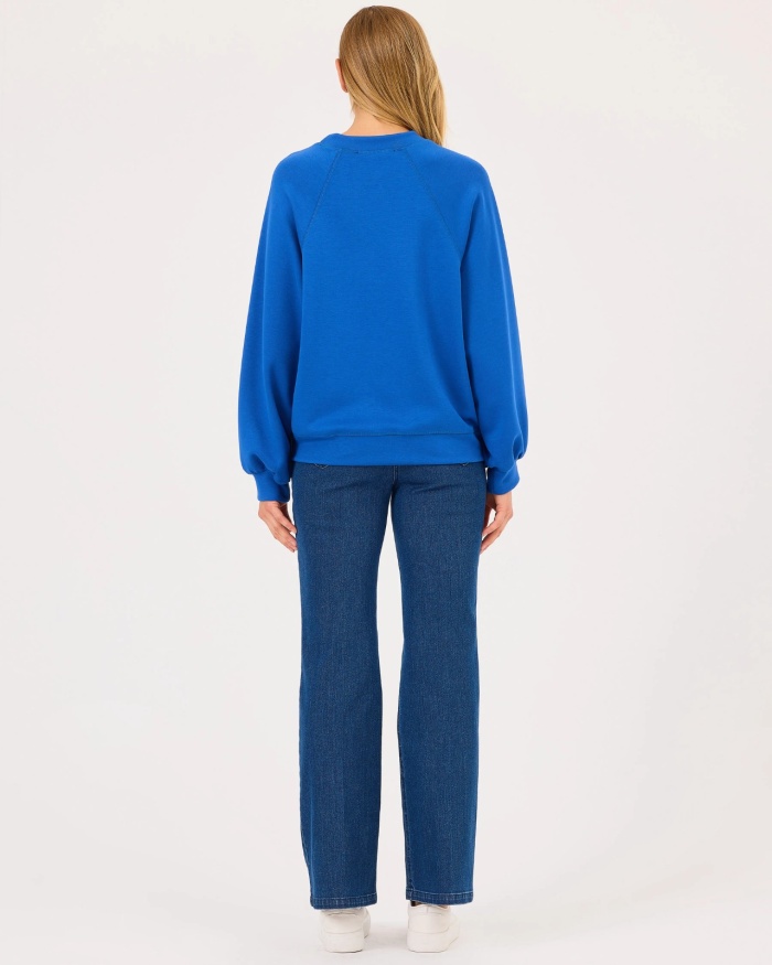 YENİ SEÇİL KADIN yuvarlak yaka taşlı sweatshirt 10002422310001