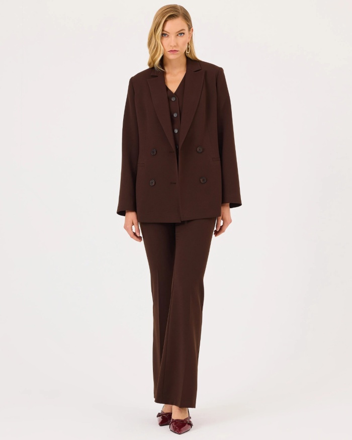 YENİ SEÇİL KADIN düğme detaylı cepli blazer ceket 10002421110003