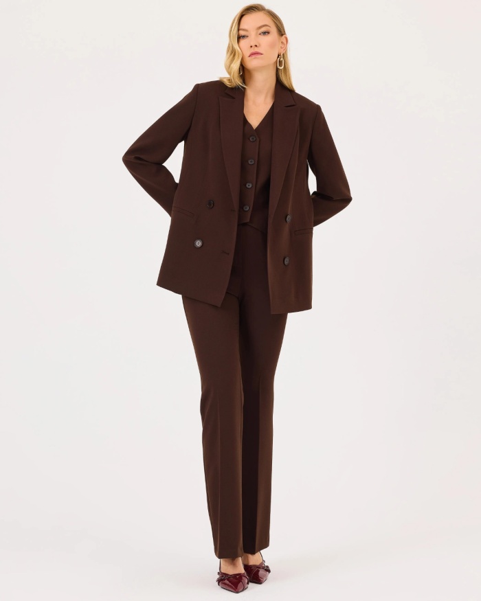 YENİ SEÇİL KADIN düğme detaylı cepli blazer ceket 10002421110003