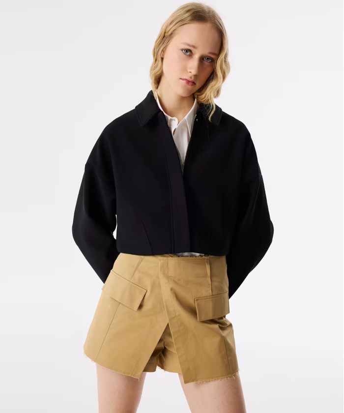 YENİ İPEKYOL TWIST KADIN CROP GÖMLEK CEKET TS1250005043