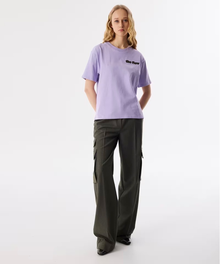YENİ İPEKYOL TWIST KADIN SLOGAN NAKIŞLI T-SHIRT TS1250070089
