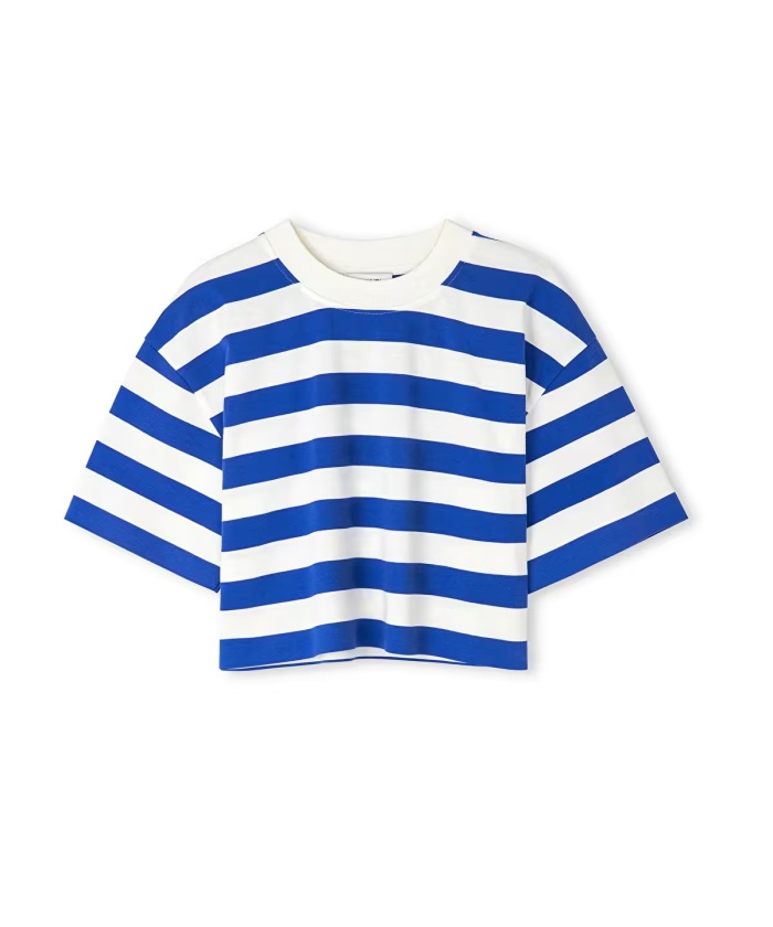 YENİ İPEKYOL KADIN Çizgili crop tişört IS1250070106