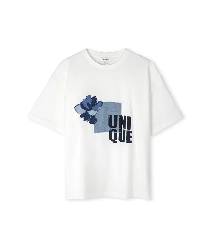 YENİ İPEKYOL KADIN Denim aplikeli tişört IS1250070058