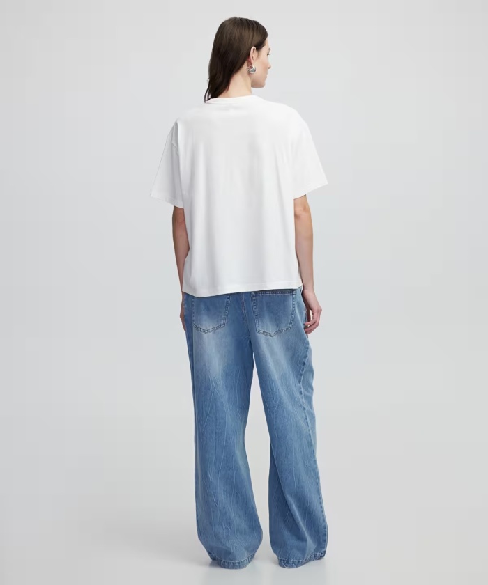 YENİ İPEKYOL KADIN Denim aplikeli tişört IS1250070058