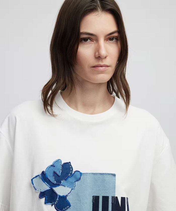 YENİ İPEKYOL KADIN Denim aplikeli tişört IS1250070058