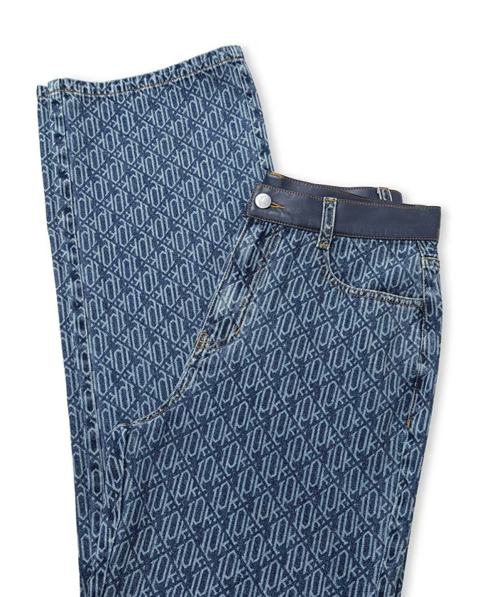 YENİ İPEKYOL KADIN Monogram baskılı jean pantolon IS1250018004