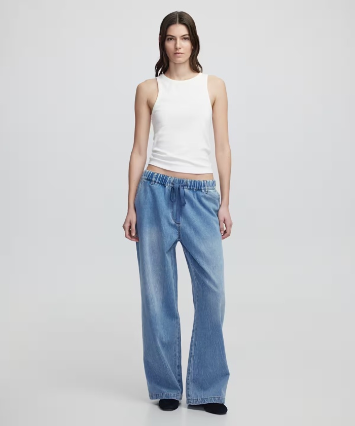 YENİ İPEKYOL KADIN Elastik bel denim pantolon IS1250003128