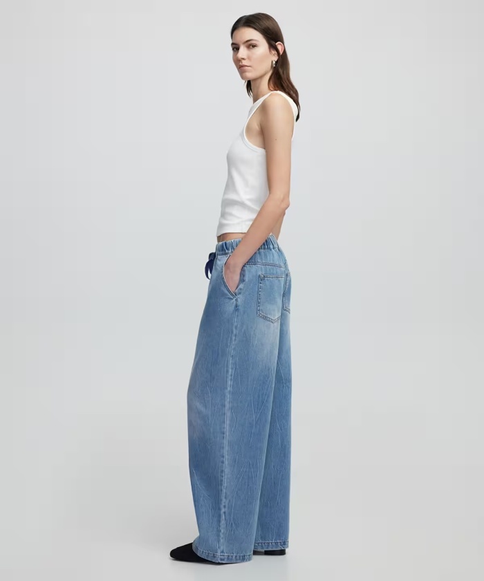 YENİ İPEKYOL KADIN Elastik bel denim pantolon IS1250003128