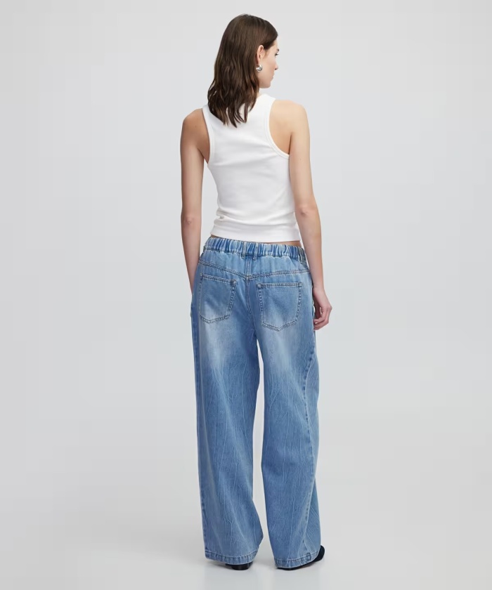 YENİ İPEKYOL KADIN Elastik bel denim pantolon IS1250003128