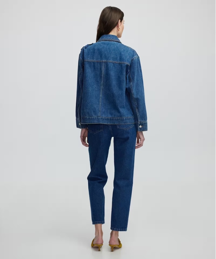 YENİ İPEKYOL KADIN Çiçek aplikeli denim mont IS1250012018