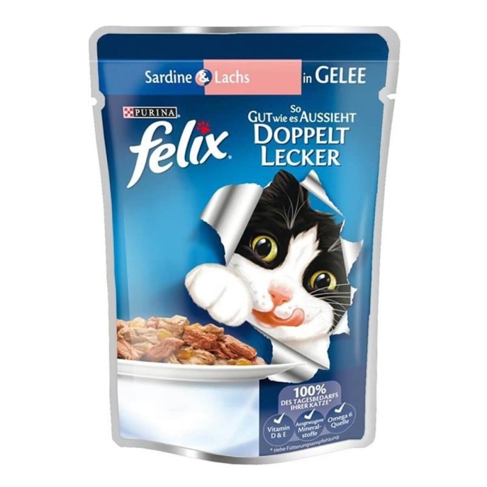Felix Çifte Lezzet Somon & Alabalık Kedi Yaş Mama 85 Gr