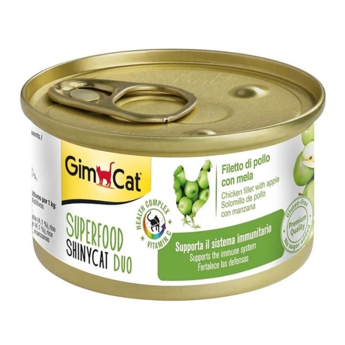 GimCat Shinycat Tavuklu Elmalı Fileto Kedi Maması 70gr