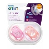 Philips Avent SCF345/22 Ultra Air Silikon Emzik 2li 6-18 Ay Desenli Kız