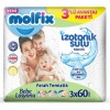 Molfix İzotonik Ferah Temizlik Islak Mendil 3x60lı