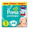 Prima Aktif Bebek Bezi 1 Beden Yenidoğan 2-5 Kg 44lü Mini Fırsat Paketi