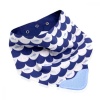 Babyjem Fular Önlük Diş Kaşıyıcılı Poplin Balıklı İndigo