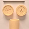 Bibaby Organik Çorap Soket 2li Basic Desenli Gri - Pembe 6-12 Ay