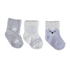 Bibaby Organik Çorap Soket 3lü Bear Lila 0-3 Ay