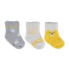 Bibaby Organik Çorap Soket 3lü Bear Sarı 0-3 Ay