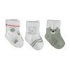 Bibaby Organik Çorap Soket 3lü Bear Yeşil 0-3 Ay