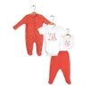 Bibaby Organik Tulum Takımı Tüllü Lee Leopar Nar Çiçeği - Ekru 0-3 Ay
