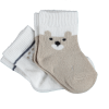 Bibaby Organik Çorap Soket 2li Happy Bear Kahve 24-36Ay