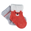 Bibaby Organik Çorap Soket 2li Happy Bear Kiremit 24-36Ay