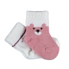 Bibaby Organik Çorap Soket 2li Happy Bear Gül Kurusu 24-36Ay