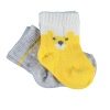 Bibaby Organik Çorap Soket 2li Happy Bear Sarı 24-36Ay