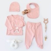 Bibaby Organik Hastane Çıkışı 5li Live Color Rabbit Somon 0-3 Ay