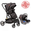 Kraft PU Travel Sistem Bebek Arabası Dark Grey
