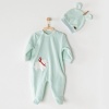 Andy Wawa Tulum Şapka Takım Little Polar Bear Mint 6-9 Ay