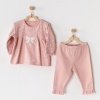 Andy Wawa 2li Takım Organik Cotton Floral Pembe 1-3 Ay
