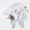Bibaby Organik Zıbın Takımı Hug Me Bear Kar Melanj 3-6 Ay